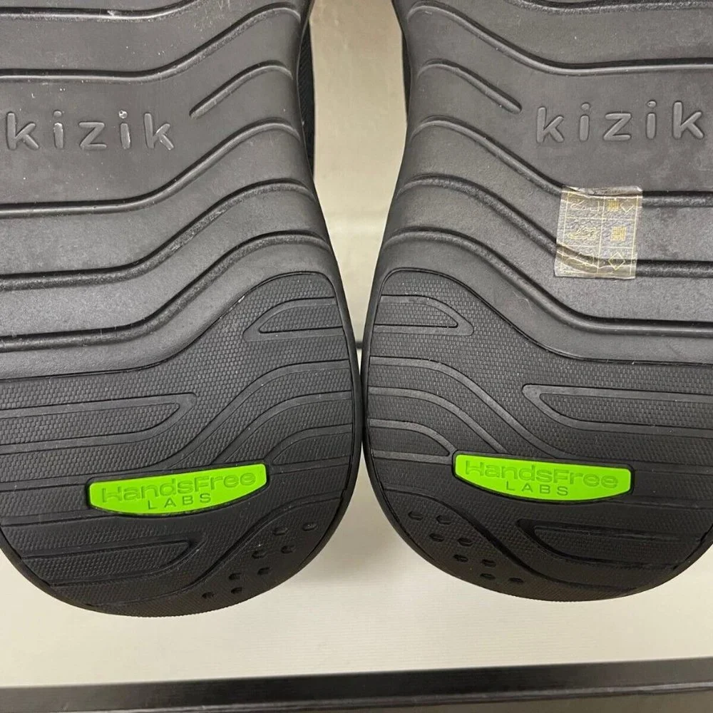 Kizik Athens Hands Free Triple Black Running Shoes Sneaker Womens Size 15.5 Wide